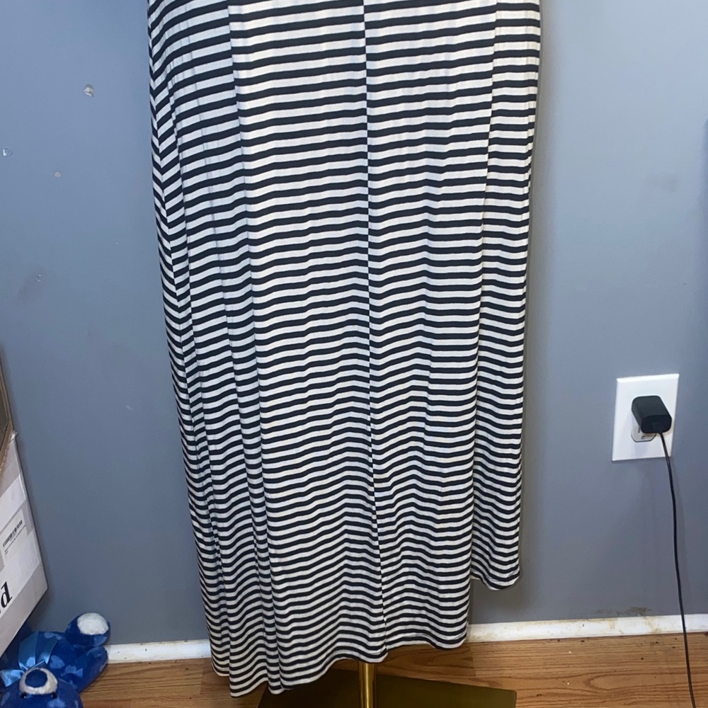 Cato Black and White Striped Short Sleeve Tee Dress - Picture 9 of 9